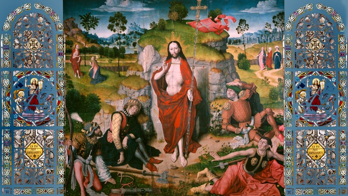 Auferstehung, Ehninger Altar, vom Meister des Ehninger Altars (1474-1486), Staatsgalerie Stuttgart 