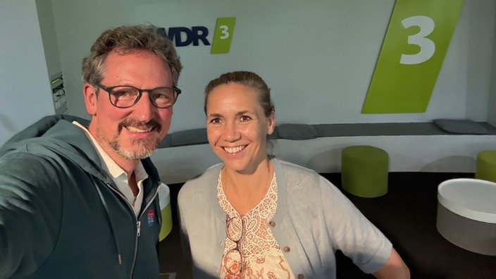 EvH und Carolin im Sendezentrum