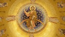 Deckenfresko Himmelfahrt Jesu Christi in der St. Sava-Kirche in Belgrad, Serbien