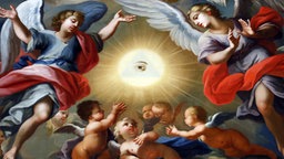 Gemälde in der Saint-Nicolas de Veroce Kirche in Frankreich