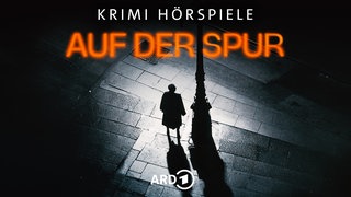 Fußabdrücke, darüber Schrift: "Auf der Spur, Ermittlerkrimis, ARD".
