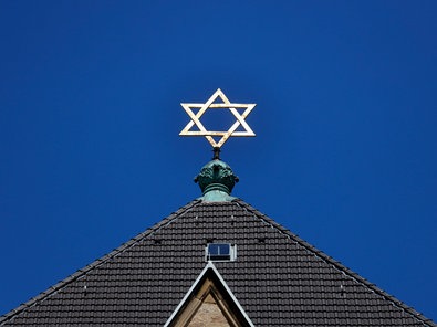 Davidstern auf der Kölner Synagoge