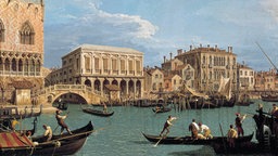 Dogenpalast und Justizpalast (Venedig) Gemälde, Öl auf Leinwand.