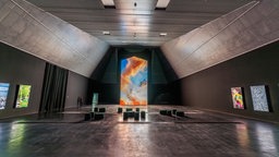 Innenansicht der neuen Kunsthalle "Brusk" in Brügge.