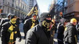Mitglieder der "Proud Boys" am 20. Januar 2025 bei der Amtseinführung von Donald Trump in Waschington D.C.