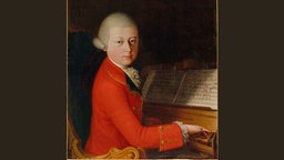 Portrait of Wolfgang Amadeus Mozart (1756-1791) at the age of 13 in Verona