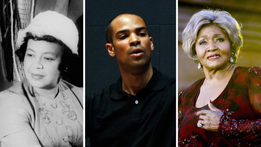 Von rechts nach links: Margaret Bonds, Kevin John Edusei und Grace Bumbry,
