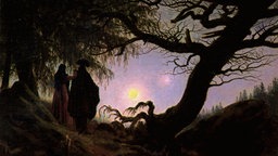 Das WDR3 Vesper Spezial Beitragsbild "Christian Weise & Nachtstücke" zeigt das Ölgemälde "Mann und Frau in Betrachtung des Mondes" von Caspar David Friedrich.