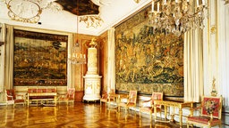 Das Beitragsbild der WDR3 Vesper "Salzburger Vesper & Salzburger Serenade" zeigt das Audienzzimmer der Salzburger Residenz.