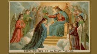 Krönung Mariä - 'Couronnement de la R. sainte Vierge 'Druckgrafik, Frankreich, um 1900
