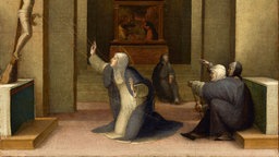 Das Beitragsbild WDR3 Vesper "La Monica & Virtuosenkunst um 1600" zeigt das Gemälde "Saint Catherine of Siena Receiving the Stigmata" von Domenico Beccafumi.