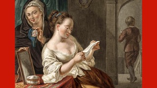 Das Beitragsbild der WDR3 Vesper "Das Lied der Lieder & Lettera amorosa" zeigt das Gemaelde "Der Briefleser" von Abraham Delfos, 1795.
