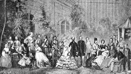 Das Beitragsbild des WDR 3 Vesper  "Münchner Hofmusik & Harmonische Grenzgänge" zeigt die bayrische Wittelsbach Familie 1862