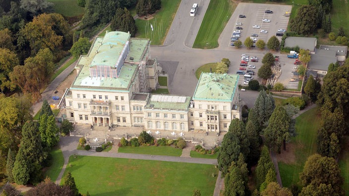 Villa Hügel aus der Vogelperspektive