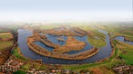 Das Naturschutzgebiet Xantener Altrhein auf der Bislicher Insel am Niederrhein mit Maasmannsmardt bei Xanten-Birten