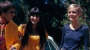Cher mit Twiggy und Sonny Bono circa 1967