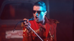 Falco, österreichischer Popsänger, bei einem Auftritt in der Musiksendung "Formel Eins" im Jahr 1986