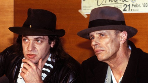 Sänger Udo Lindenberg und Künstler Joseph Beuys 1983