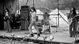 Paul Rodgers mit der Band "Free" auf einem Open Air-Konzert 1970