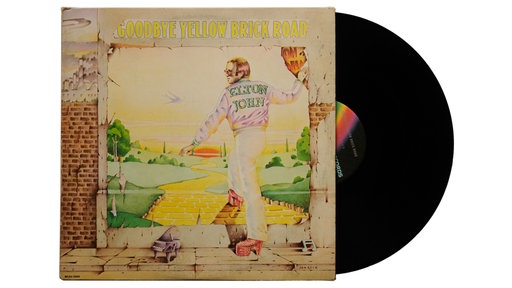 Schallplattencover von Elton John "Goodbye Yellow Brick Road".