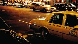 New York City, Broadway, Taxis auf der Straße, 80er Jahre