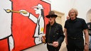 Udo Lindenberg vor einem seiner Bilder