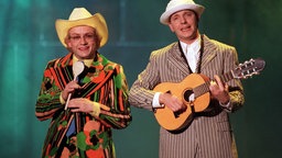 Wigald Boning (l.) und Olli Dittrich als Blödel-Duo "Die Doofen"