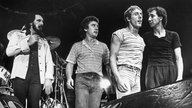 "The Who" auf der Bühne in scharz-weiß.