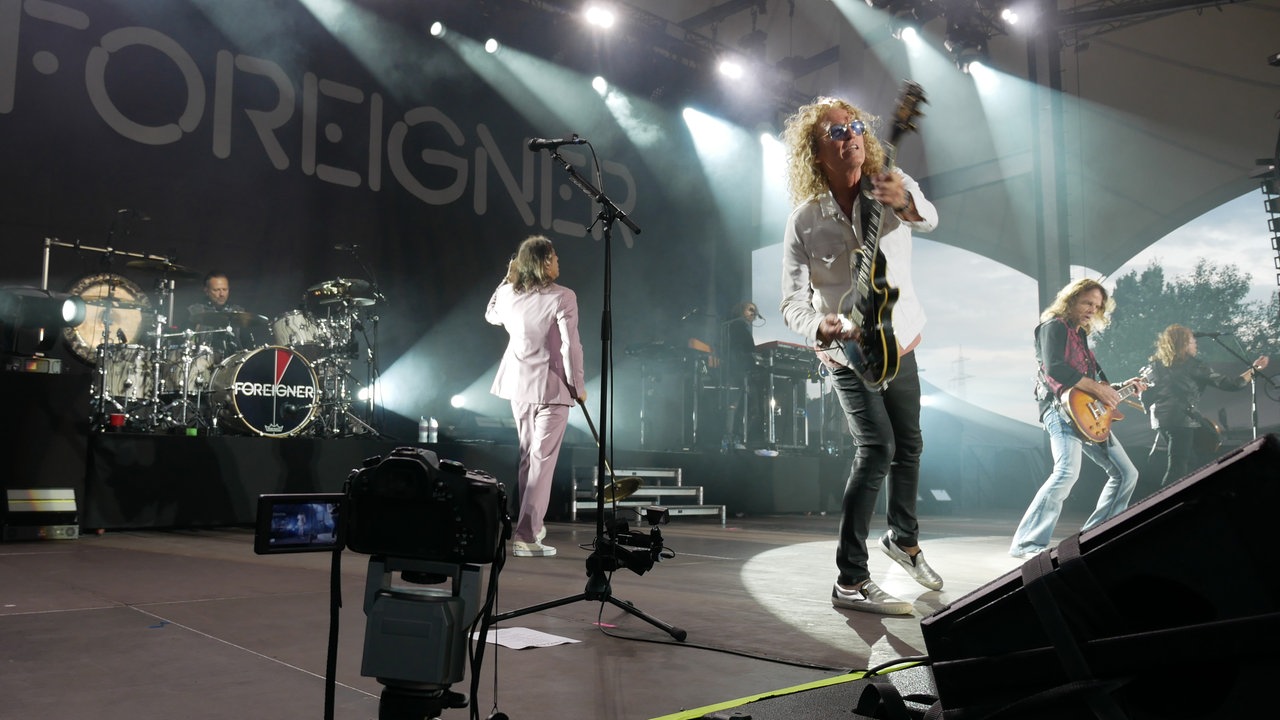 Die Band Foreigner in Aktion
