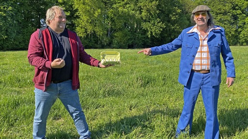 Joachim Augner und Guildo Horn tauschen Laufenteneier aus, 2020
