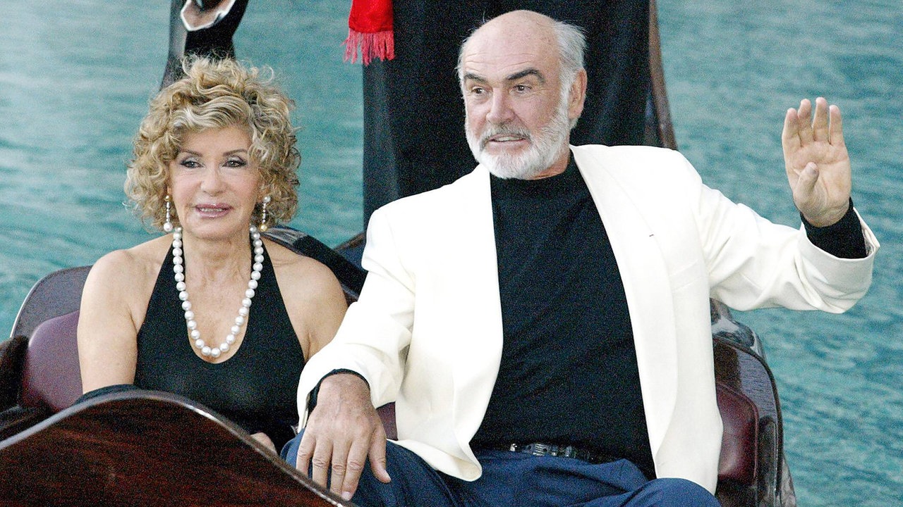 Sean Connery mit siner Ehefrau Micheline Roquebrune