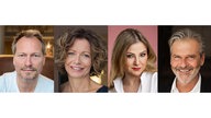 Porträtbilder von Herbert Schäfer, Madeleine Niesche, Barbara Maria Sava und Marko Pustišek