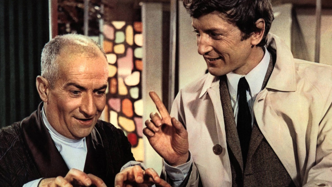 Louis de Funès mit Claude Rich im Film "Oscar"