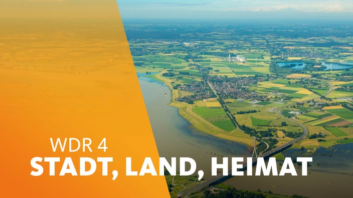 "Stadt, Land, Heimat": Luftbild - Blick auf die Lippemündung bei Wesel