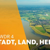"Stadt, Land, Heimat": Luftbild - Blick auf die Lippemündung bei Wesel