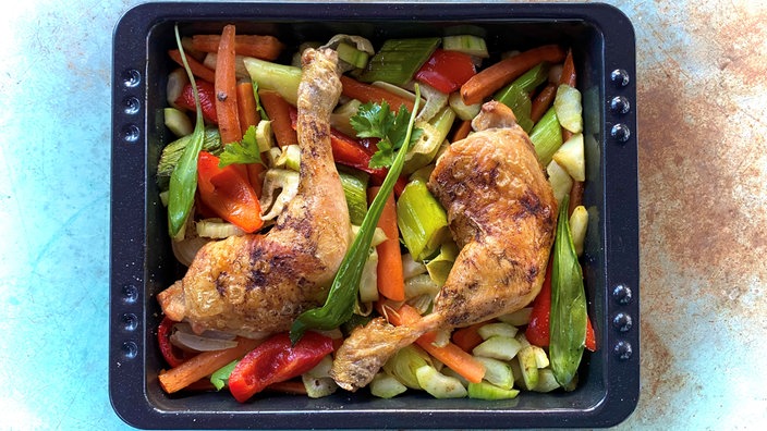 Ofengemüse mit Huhn