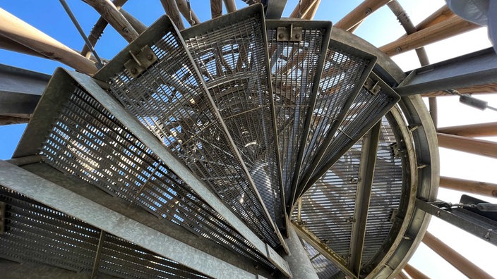 Die Wendeltreppe zur Aussichtsplattform