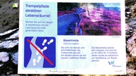 Westruper Heide: Hinweisschild mit Verhaltensregeln beim Spaziergang in der Westruper Heide