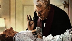 Filmszene aus "Der Exorzist" mit Linda Blair udn Max Von Sydow