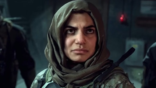 Ein Screenshot aus Call of Duty - Modern Warfare (2019) zeigt die Kämpferin Farah Karim