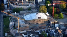 Beethovenhalle während der Sanierung