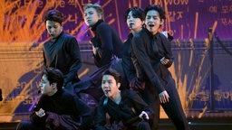 K-Pop-Band BTS aus Südkorea bei einem Auftritt. Archivbild: 04.04.2022