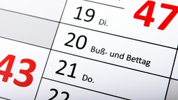 Symbolbild: Ein Kalender von 2024 weist den "Buß- und Bettag" aus, allerdings nicht als Feiertag.