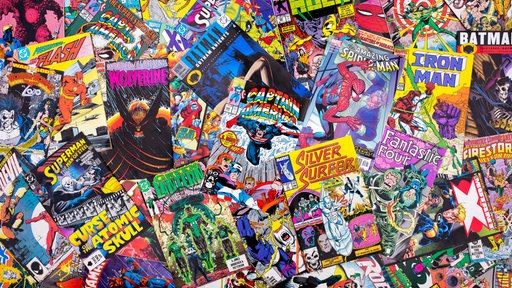 verschiedene Superhelden-Comics
