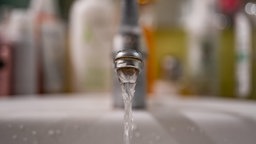 Fließendes Wasser aus einem Wasserhahn. Symbolbild: PFAS-Chemikalie TFA schadelt nach Einschätzung der EU-Chemikalienbehörde ECHA der menschlichen Fortpflanzung.