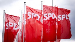 Symbolbild: SPD-Fahnen