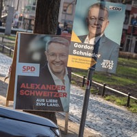 Wahlplakate zur Landtagswahl in Rheinland Pfalz 2026