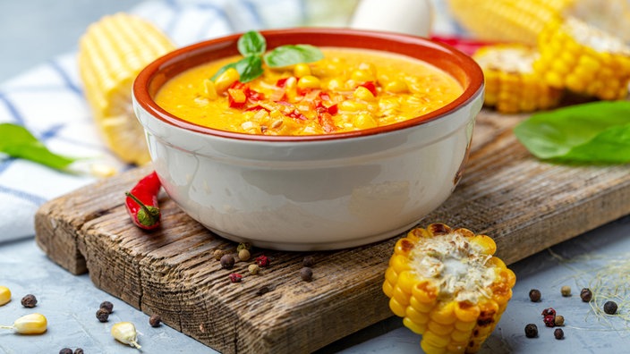 Maissuppe (Symbolbild kann vom Rezept abweichen)