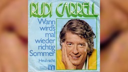 Cover der Single-Schallplatte "Wann wird's mal wieder richtig Sommer" von Rudi Carrell