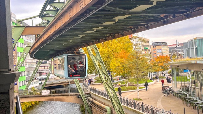 Schwebebahn in Wuppertal. 